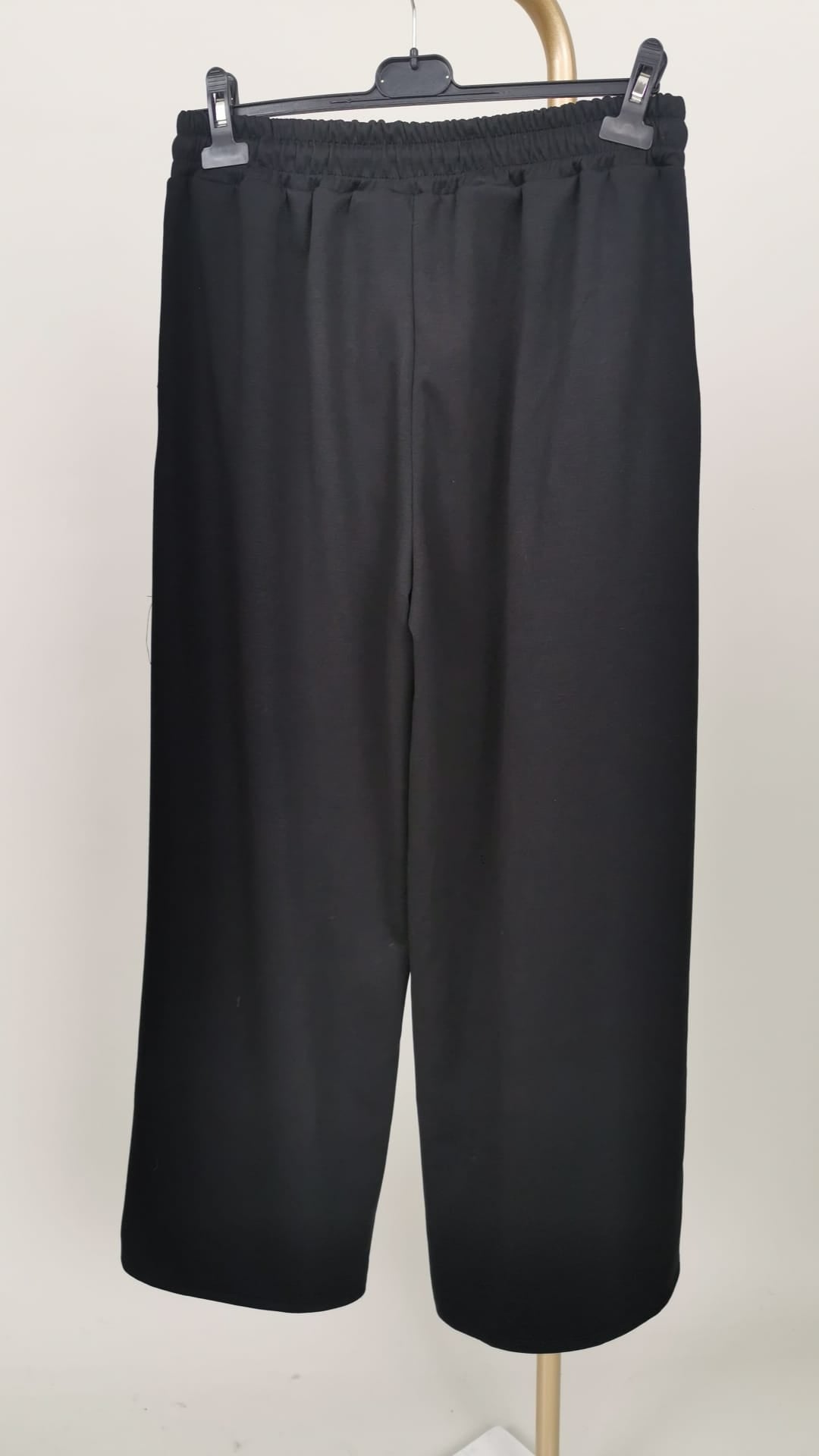 Marlene Sweathose mit Streifen in Schwarz/Mokka
