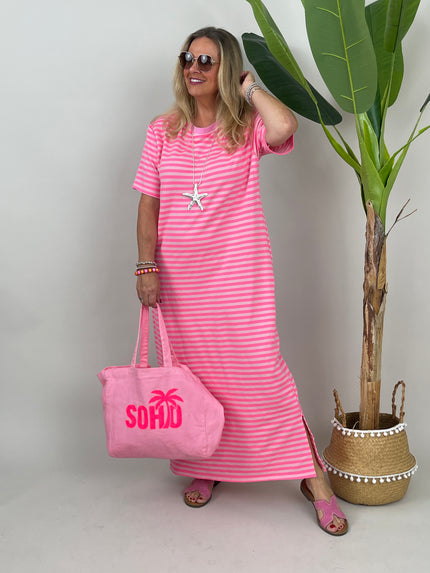 Kleid Streifen in Pink/Rosa