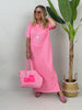 Kleid Streifen in Pink/Rosa