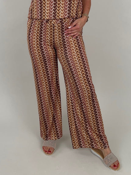 Marlene Hose Kofferstoff Muster in Gelb/Beige Artikel 6040