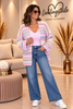 Cardigan Streifen in Pink/Gelb/Hellblau