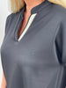 Shirtkleid Uni in Schwarz