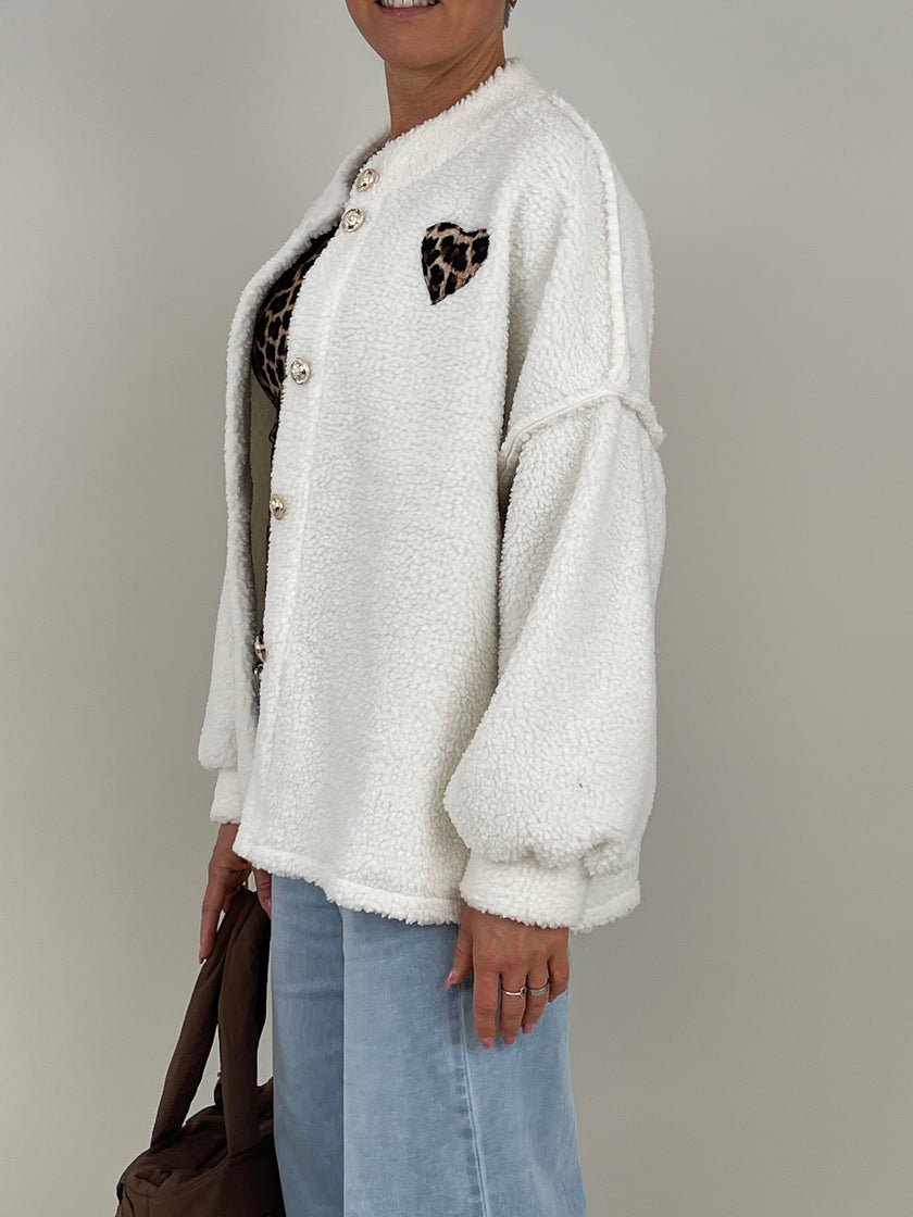 Jacke Teddy in Offwhite Artikel 6368