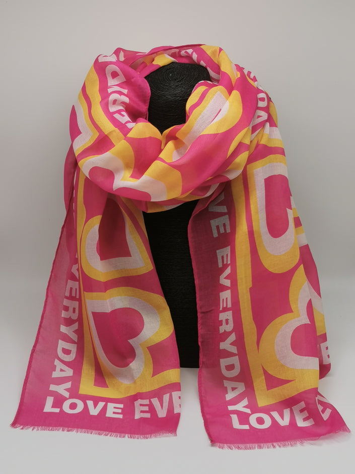 Schal Love Everyday in Pink Art. 6832