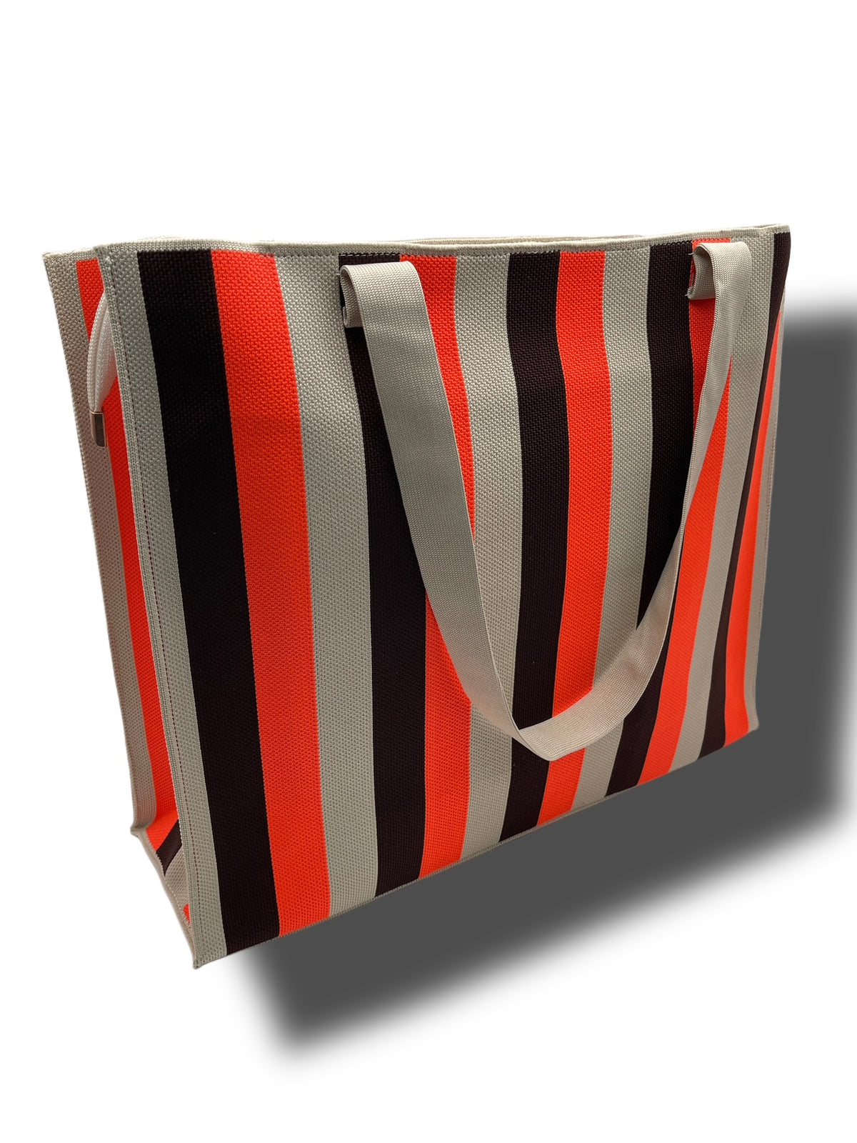Tasche Streifen Mokka/Orange/Beige