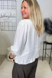 Leichter Blouson Leinenoptik in Beige