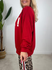 Sweater mit Aufdruck in Rot Artikel 5117