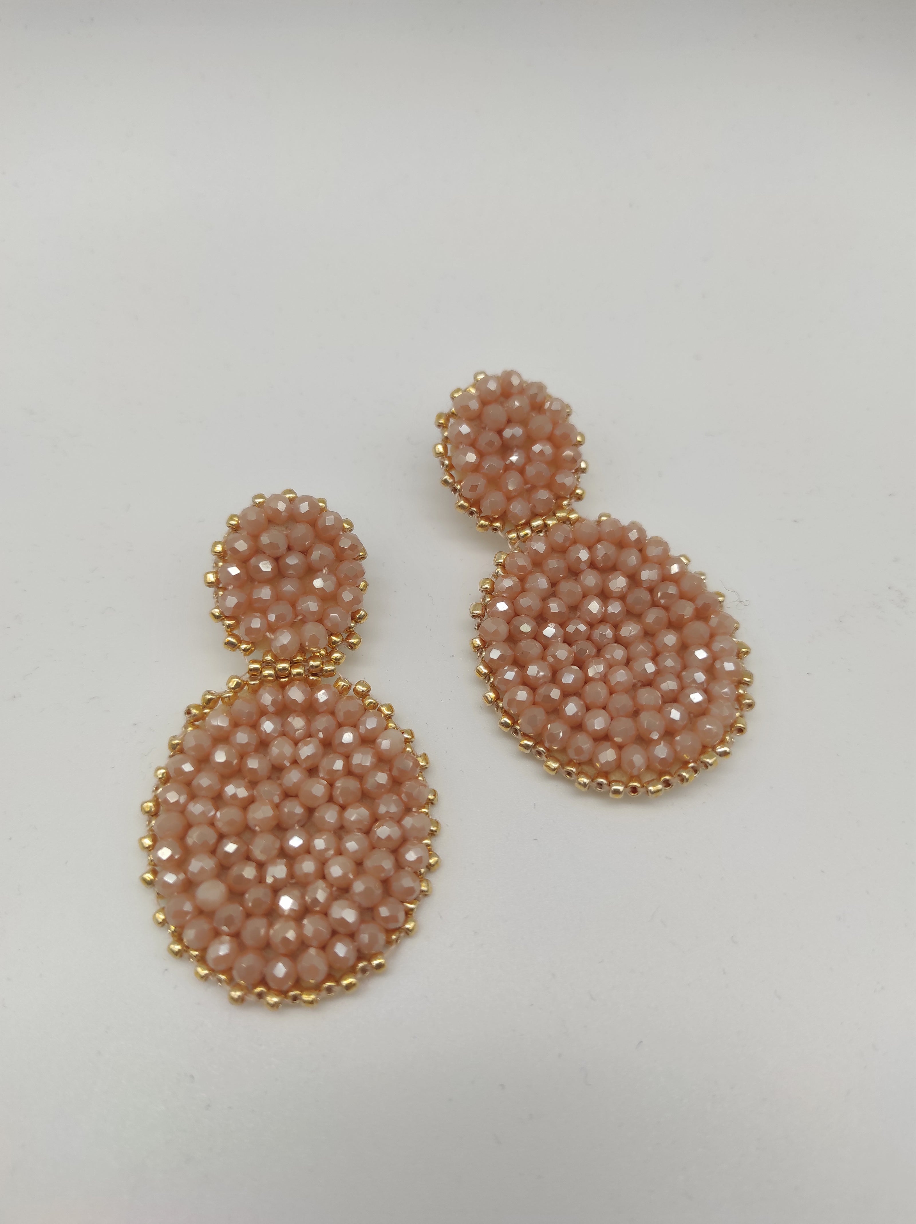 Ohrringe Glitzer Rosé
