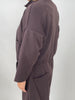 Sweatjacke in Mokka