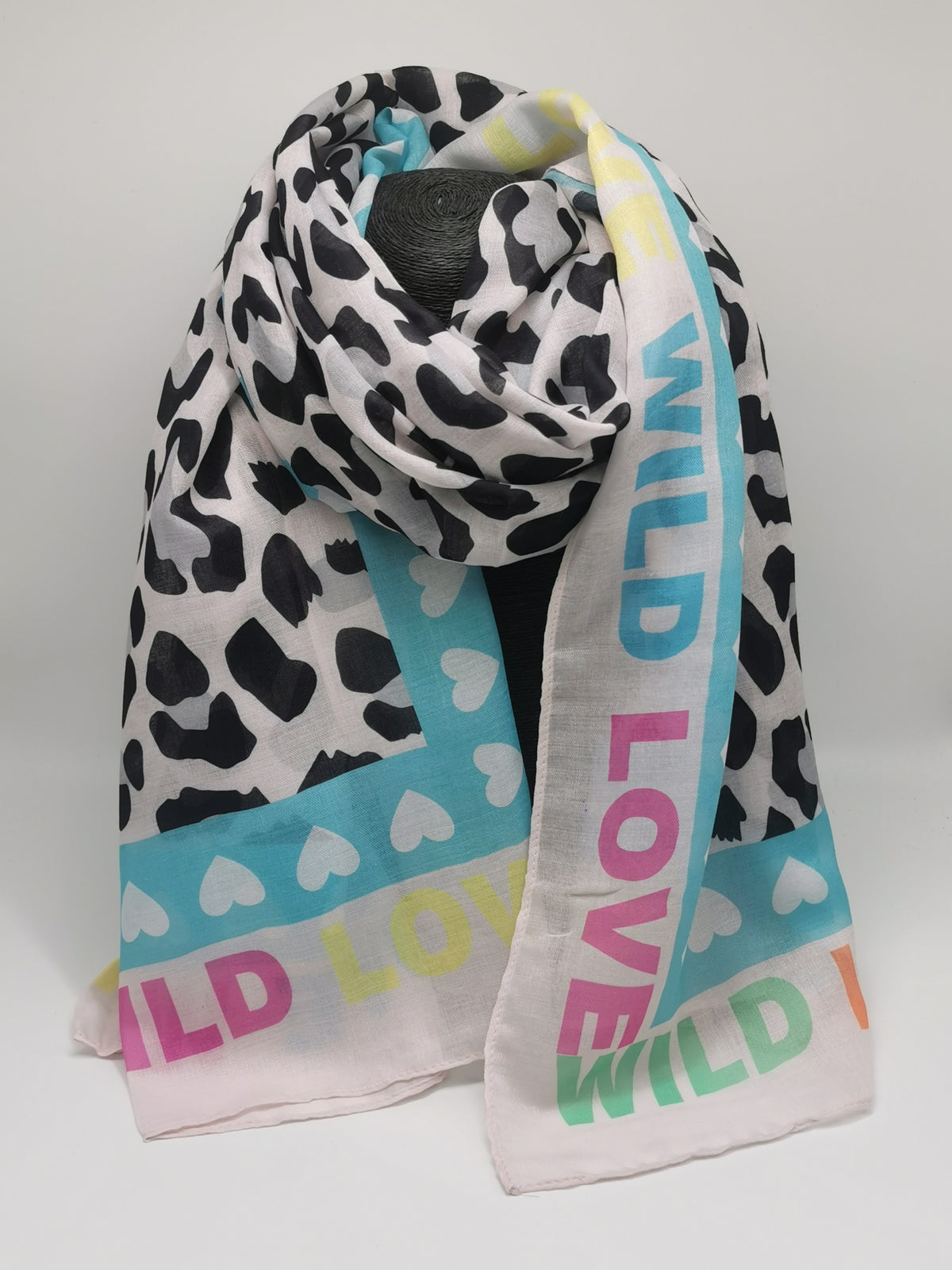 Schal Wild Love Muster in Bunt/Leo