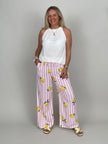 Marlene Hose Lemon in Rosa/Weiß