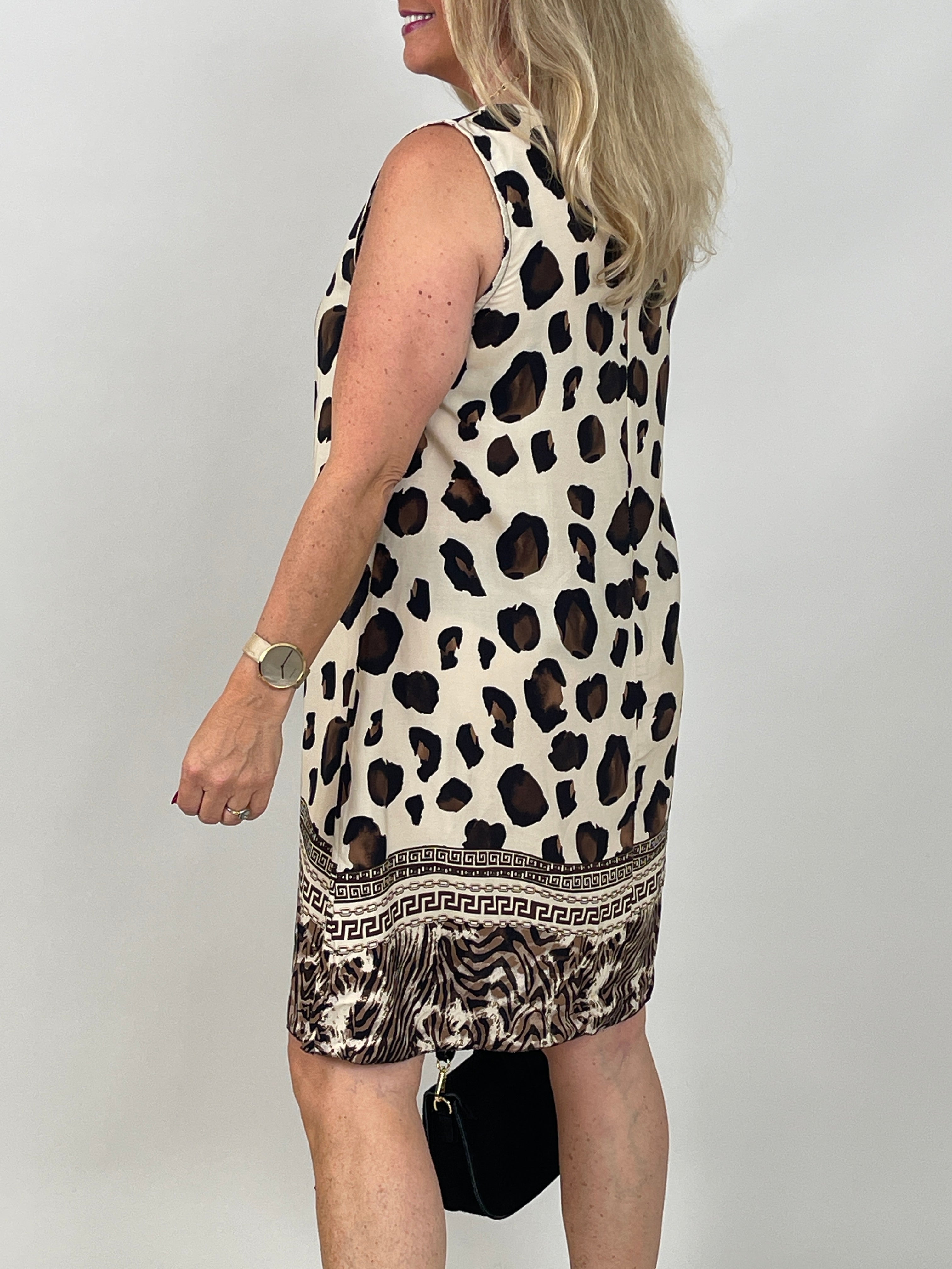 Kleid großem Leo-Print