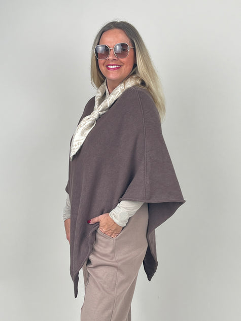 Poncho in Mokka