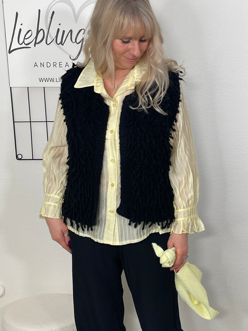 Bluse leicht gecrinkelt in Gelb Art. 6741