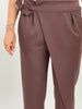 Hose mit Bindedetail in Braun Art. 6444