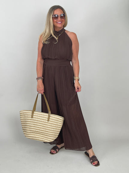 Jumpsuit Uni in Mokka