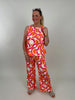 Marlene Hose Kofferstoff Retro Pink/Orange Artikel 6044