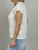 Shirt mit Rüschen-Kragen in Creme