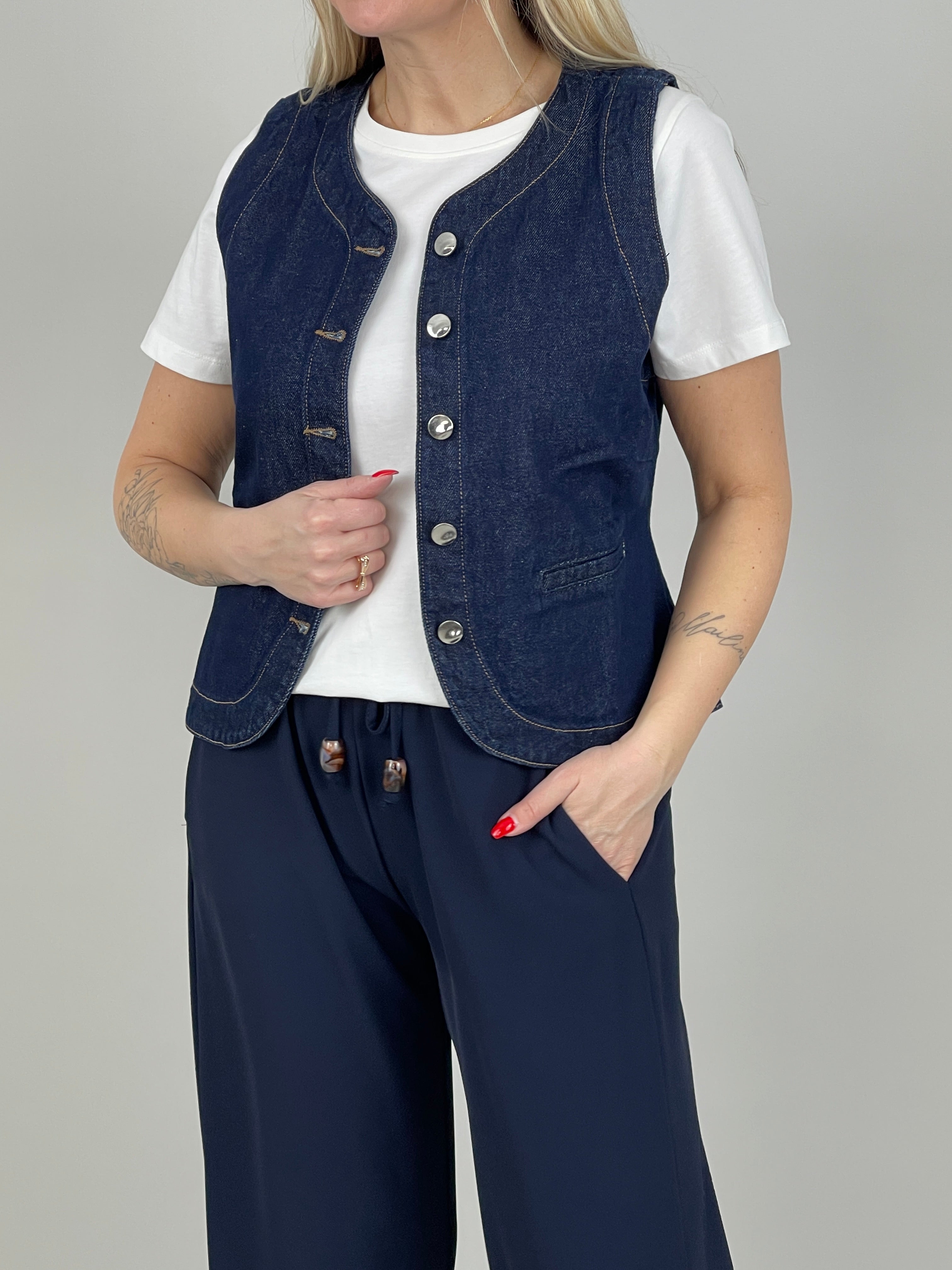 Jeans-Weste
