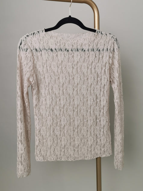 Langarmshirt aus Spitze in versch. Farben Art. 6747