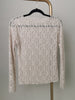Langarmshirt aus Spitze in versch. Farben