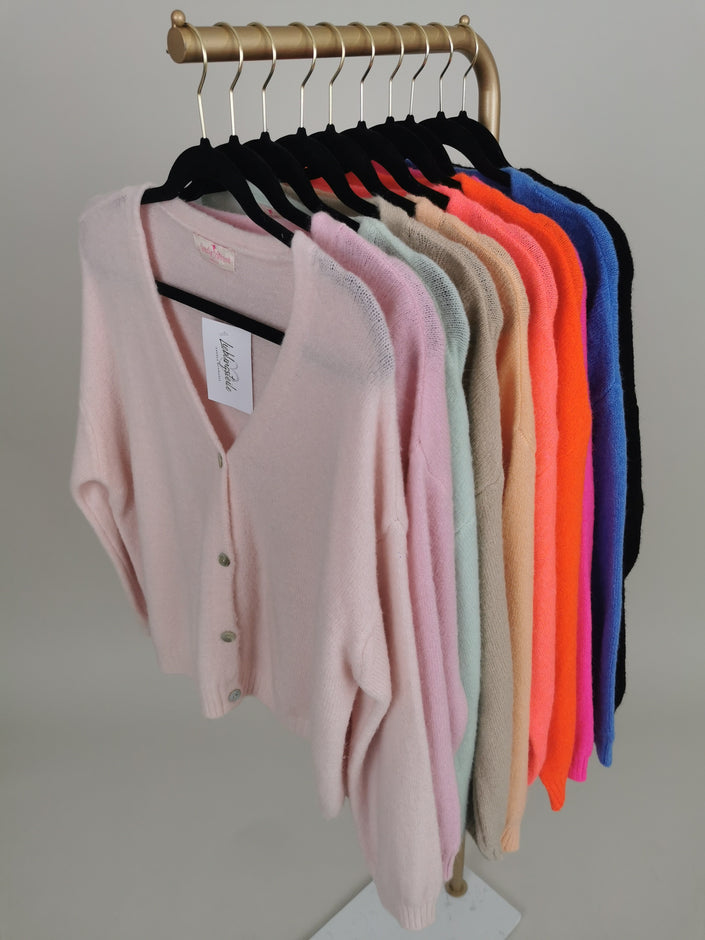 Cardigan Uni mit Knopfleiste in versch. Farben Artikel 5587