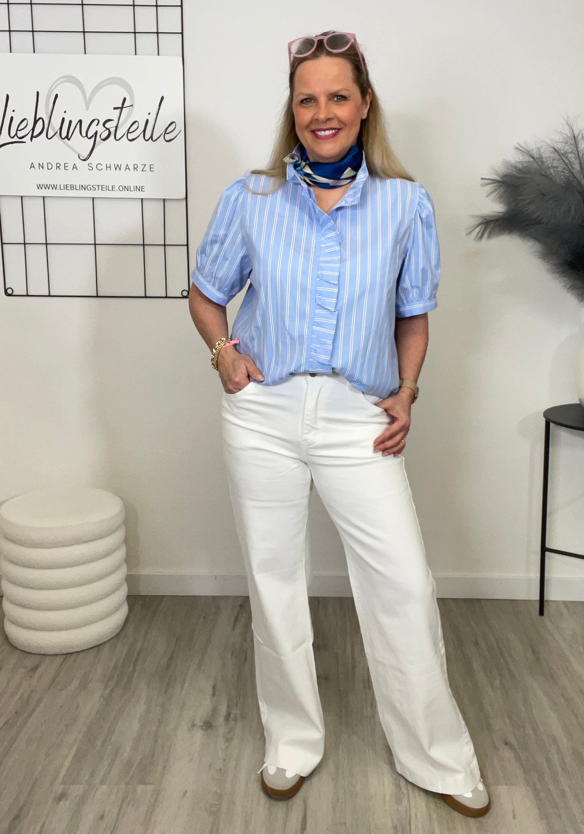 Jeans Marlene in Offwhite