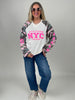 Sweatshirt Rosa Camouflage mit Pinken Sternen