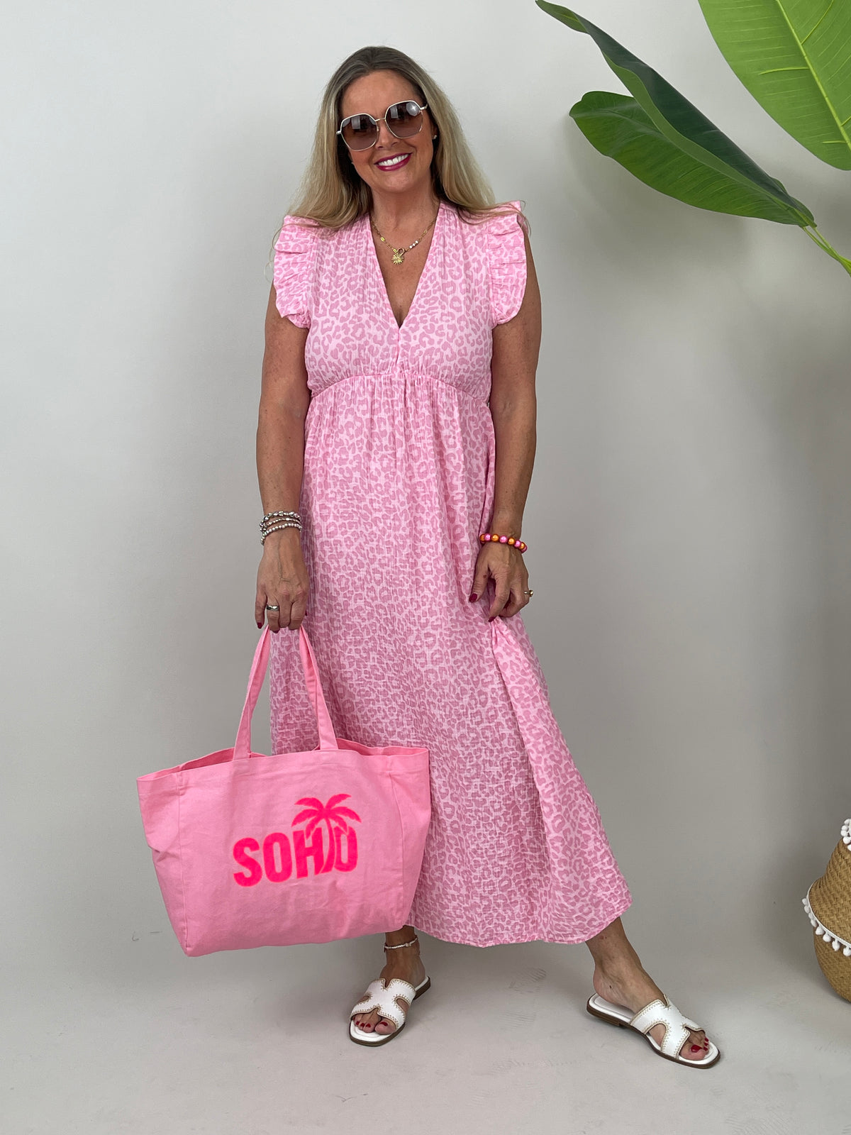 Kleid Musselin Leo in Rosa