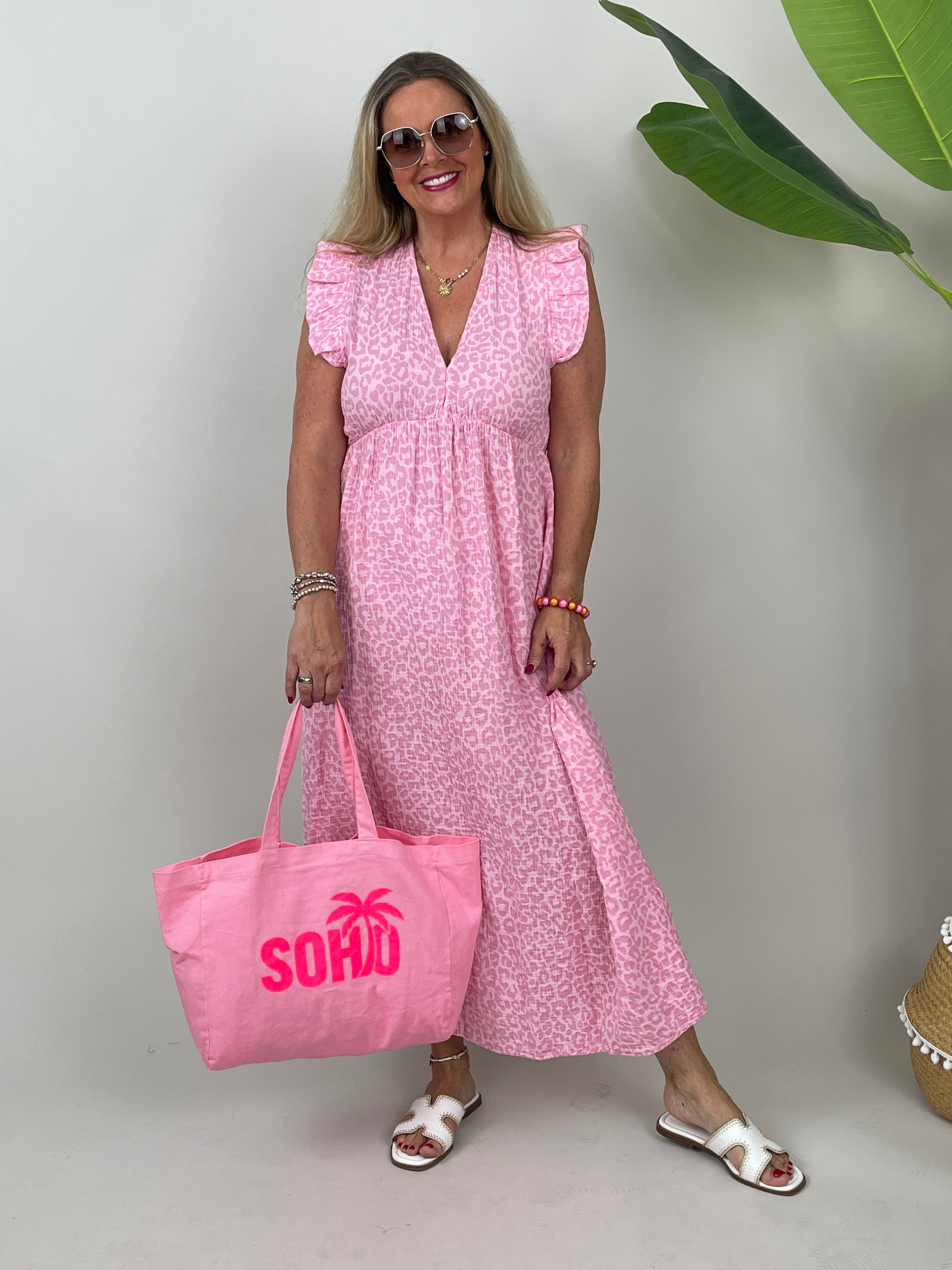 Kleid Musselin Leo in Rosa