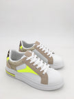 Sneaker Weiß/Beige/Neongelb Artikel 3982