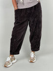 Barrel-Hose samtiger Cord in Mokka