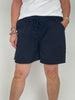Bestickte Jeans-Shorts mit Blüten-Details in Schwarz
