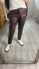 Jogpants Lederoptik Leokordel in Mokka Artikel 6326
