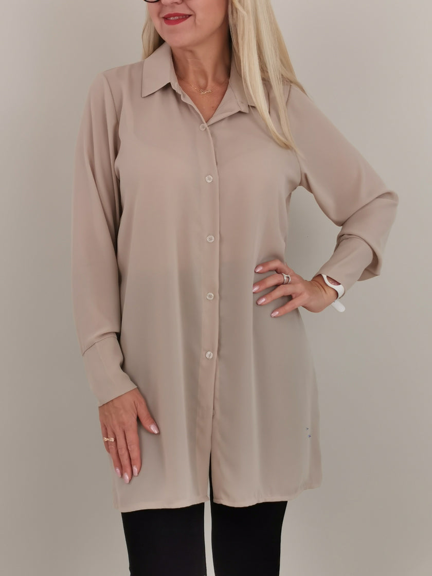 Longbluse Chiffon in versch. Farben Artikel 5378