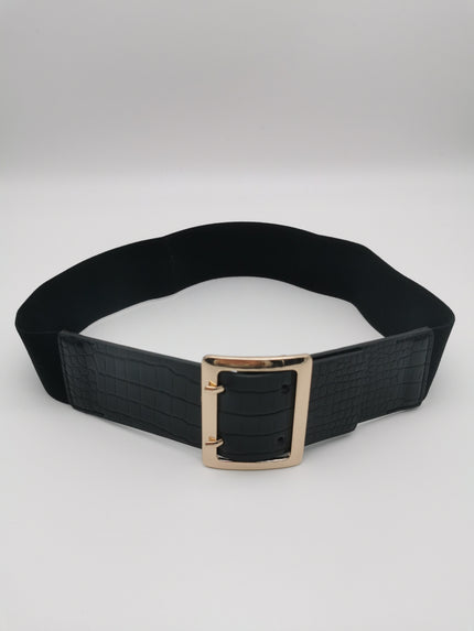 Stretchgürtel Snake in Schwarz Art. 6337