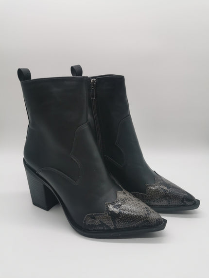 Stiefelette Snake in Schwarz Artikel 5304