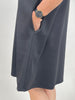 Shirtkleid Uni in Schwarz