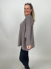 Pullover Oversized Fledermausärmel Uni in Taupe