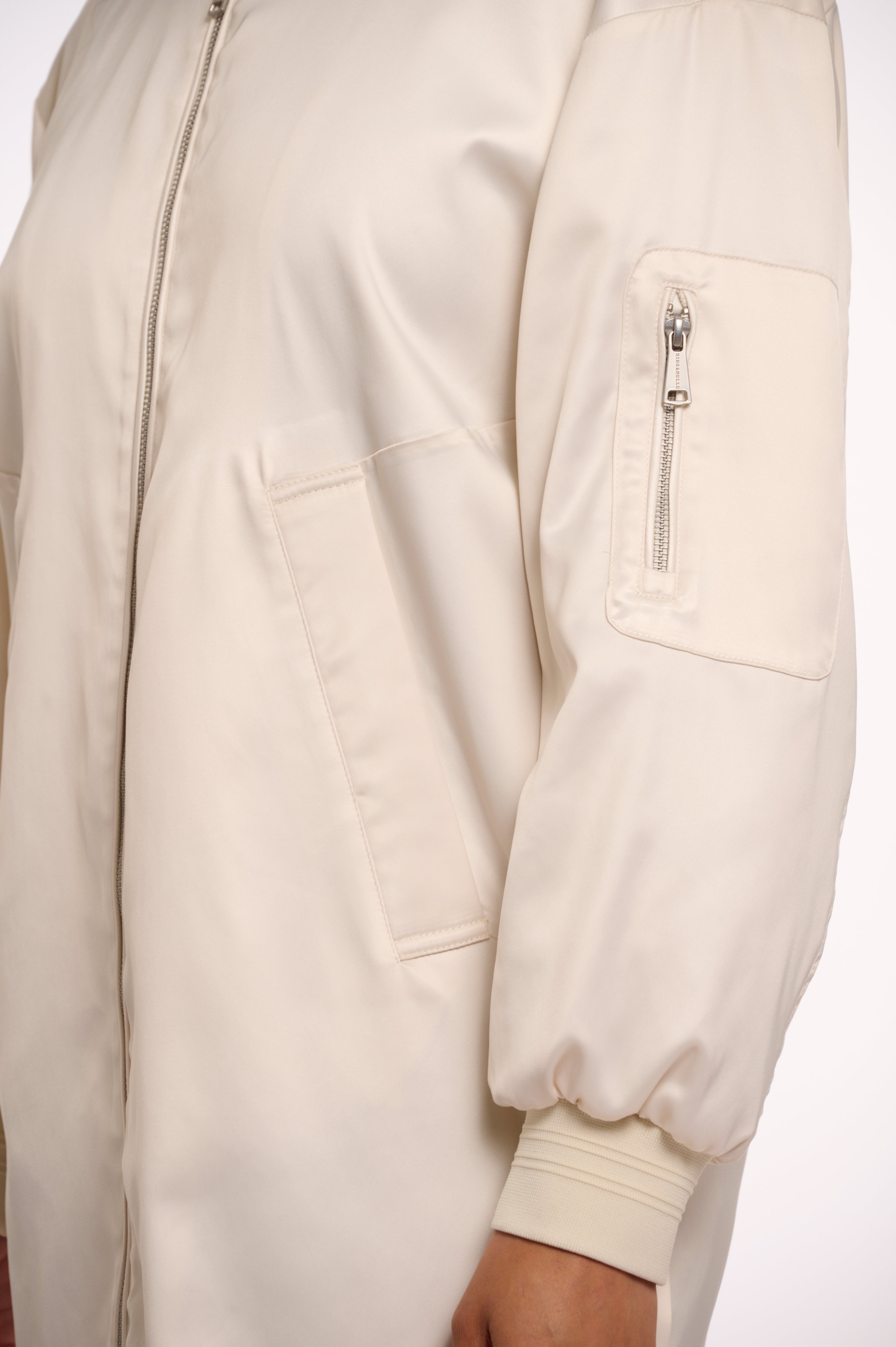 Lange Bomberjacke von Rino&Pelle in Vanille Artikel RP5647