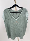 Netzpullover kurze Satin-Ärmel in versch. Farben Artikel 6056