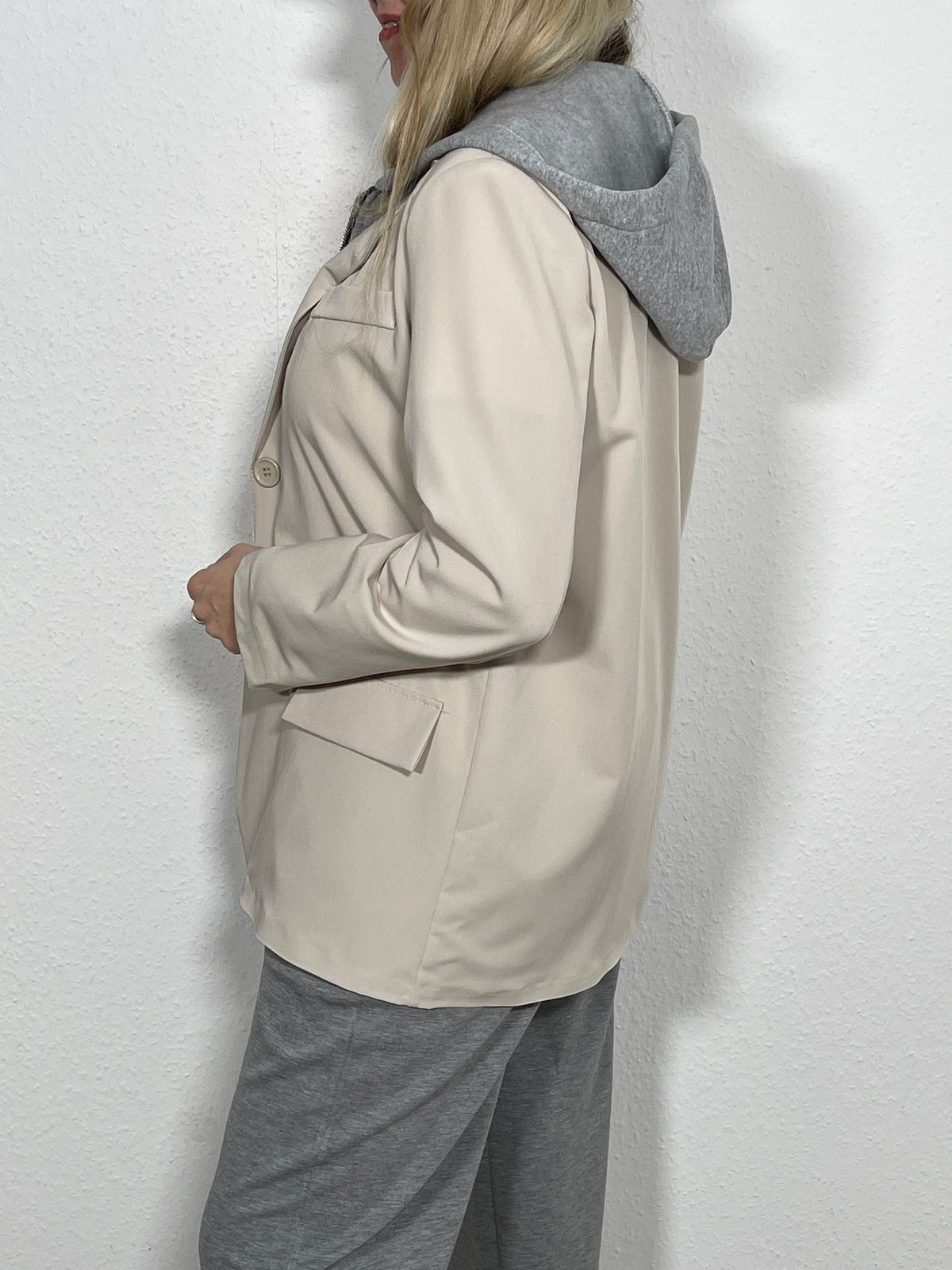 Blazer Kapuze mit Sweat-Einsatz
