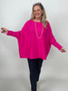Pullover Oversized Fledermausärmel Uni in Pink