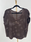Netzpullover kurze Satin-Ärmel in versch. Farben Artikel 6056