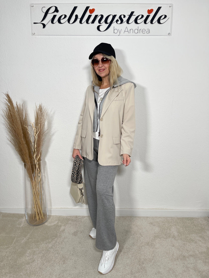 Blazer Kapuze mit Sweat-Einsatz