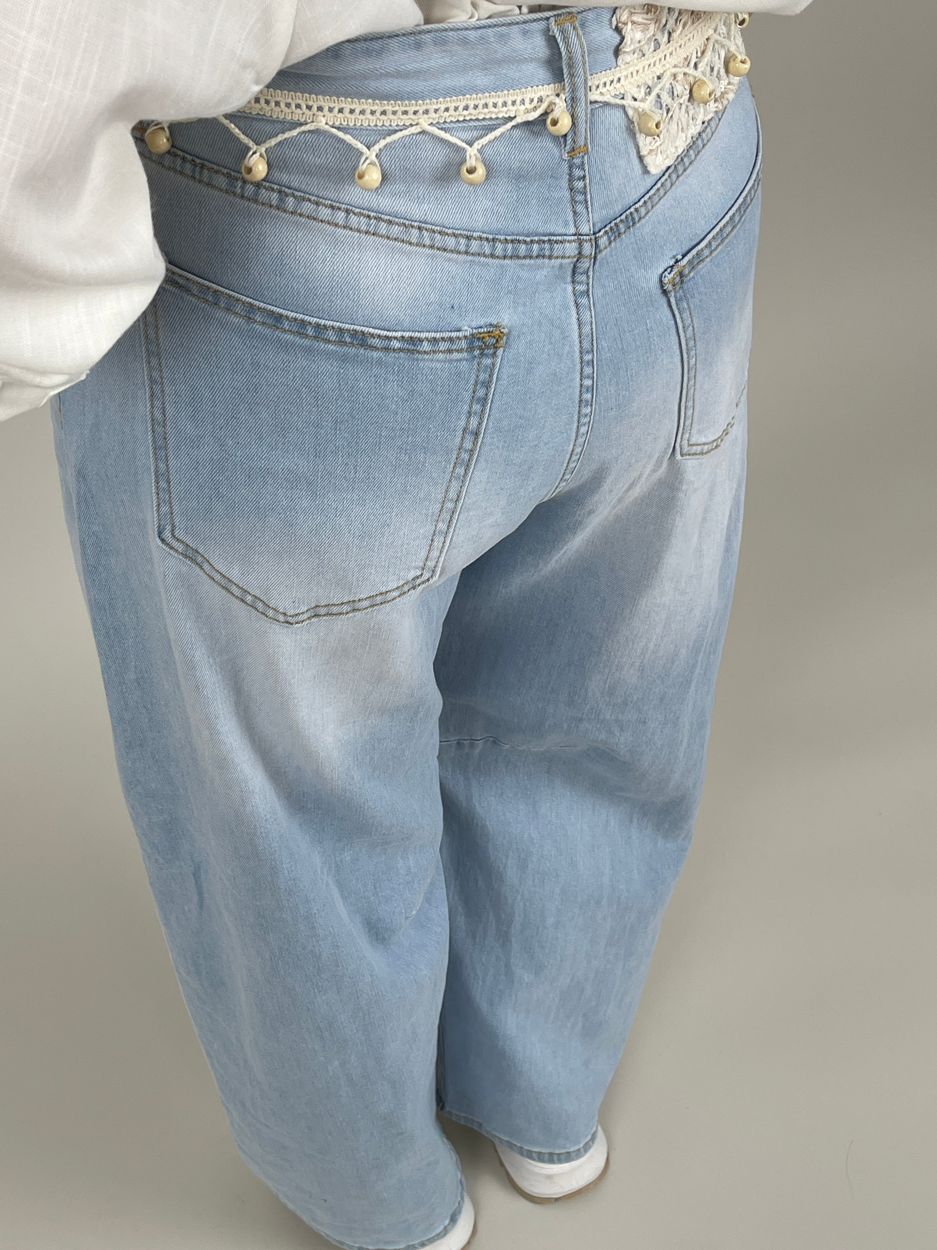 Jeans Boho helle Waschung
