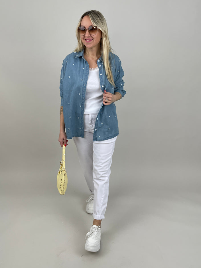 Bluse mit Herzen