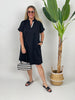 Shirtkleid Uni in Schwarz