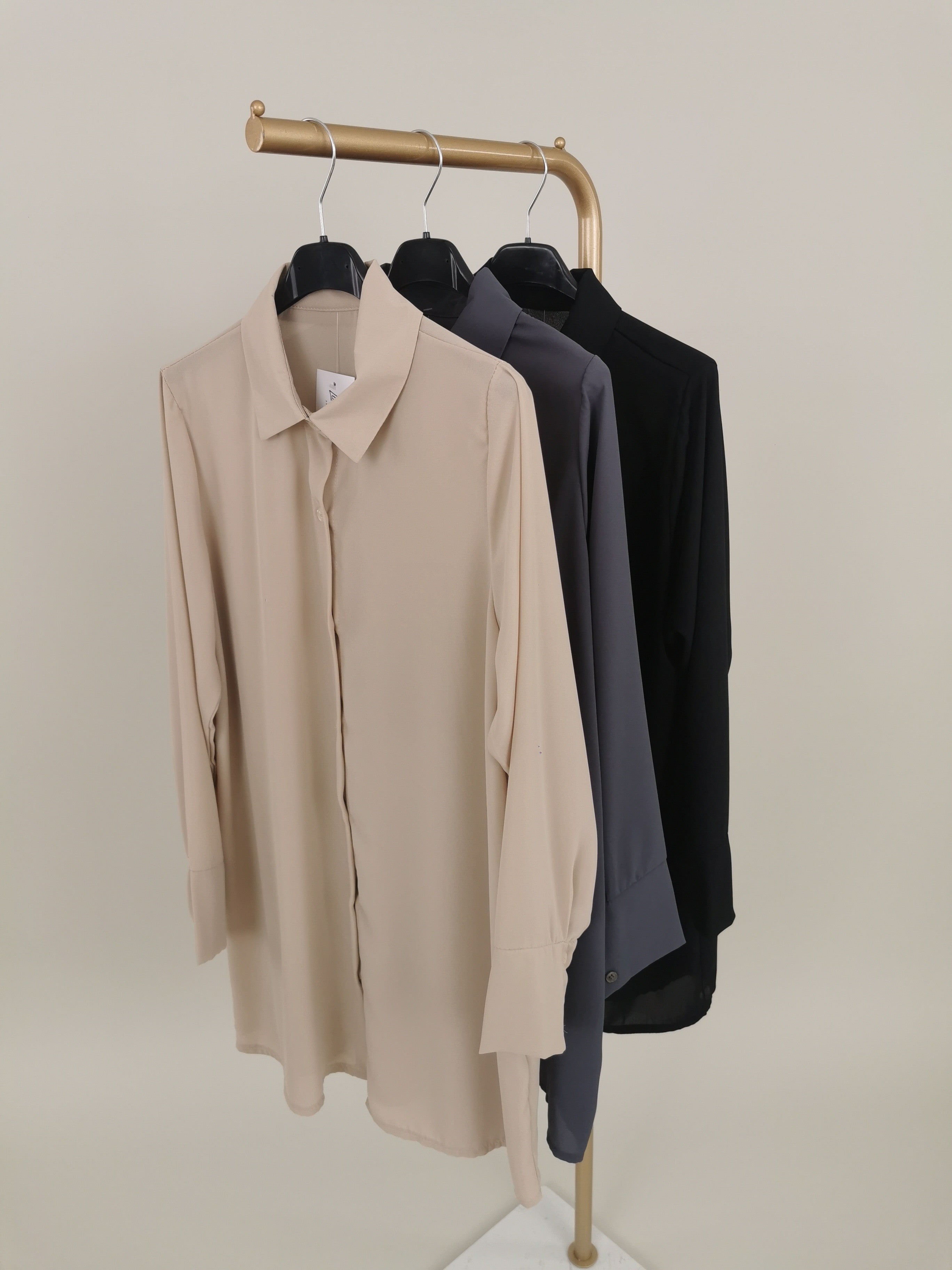 Longbluse Chiffon in versch. Farben Artikel 5378