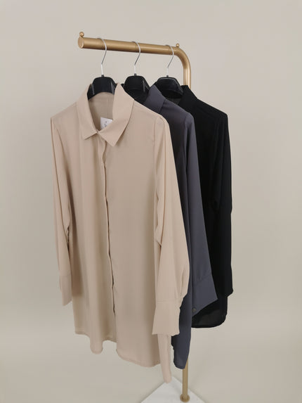 Longbluse Chiffon in versch. Farben Artikel 5378